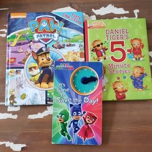 PJ Masks, Daniel Tiger, and Paw Patrol Books